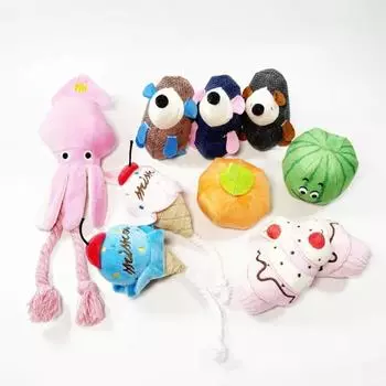 New Cross-border Dog Toys Ice Cream Plush Teeth Sharpening & Cleaning Combo Golden Hair Teddy Poodle Relief Supplies