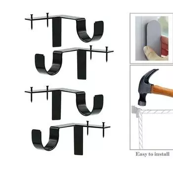 Новый кронштейн для карниза для штор, держатели для карниза, врезные прямо в оконную раму, двойная фурнитура для кронштейна для карниза для штор