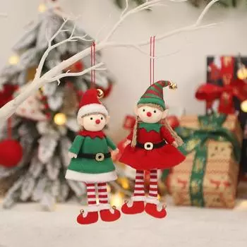 New Cute Navidad Plush Angel Girls Pendant Elves Stuffed Dolls Ornaments Christmas Decoration Kids Gifts Christmas Tree Decor