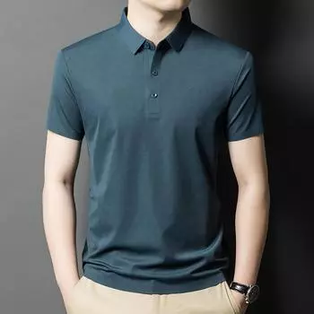 New Dad Wear, бесшовная футболка с короткими рукавами, шелковая мужская рубашка-поло среднего возраста, футболка среднего возраста и пожилых людей, летние топы для мужчин M