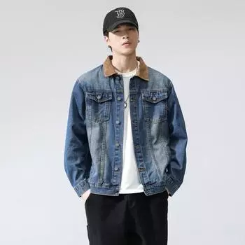 New Denim Jacket Men s Spring Loose Casual Korean Version Trendy Handsome Men s Clothes Trendy Jacket M