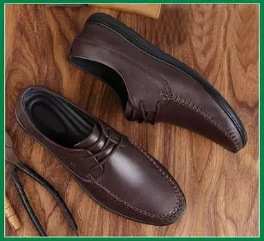 Новый дизайн мужской повседневной обуви из натуральной кожи мужские туфли-оксфорды модная деловая обувь для отдыха и прогулок мужская обувь ручной работы кроссовки 38 чёрный