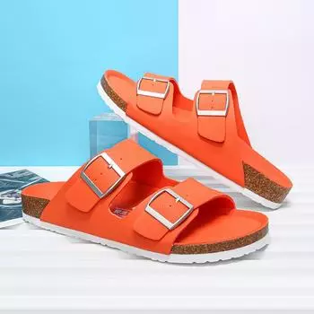 New Design Men Sandals Casual Leather Mens Summer Shoes Comfortable Open Toe Flats Soft Beach Footwear Male Half Drag Slippers 36