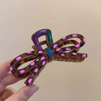 New Design Print Heart Bow Hair Claw for Women Girls Sweet Hair Ornament Headband Hair Clip Hairpin Trendy Hair Accessories