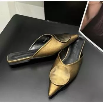 New Design Women s Luxury Moccasins Fashion Pointed Toe Loafers Ladies 2025 Spring Black Ballet Flats Women s Sandals 35