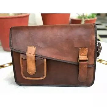 New Designe Women s Vintage Leather Classic Messenger Shoulder Satchel Bag 13 x 10 x 4 in