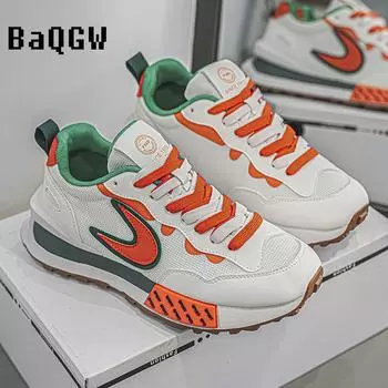 New Designer Color Block Men Shoes Breathable Running Shoes for Men Vulcanize Classic Fashion Male Thick Sole Chunky Sneakers 39