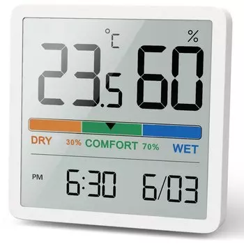New Digital Home Indoor Temperature Humidity Meter LCD Digital Thermometer Hygrometer Sensor Gauge Weather Station белый