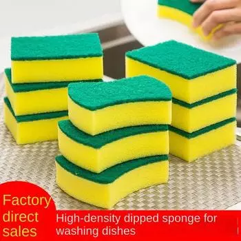 New Dishwashing Sponge Dishwashing Cloth Kitchen Supplies Cleaning Brush Pot Bowl Artifact Magic Wiper one size
