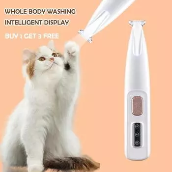New Dog Paw Trimmer With LED Light Fully Waterproof Pet Foot Hair Trimmer Professional Dog Cat Care Pet Grooming Supplies