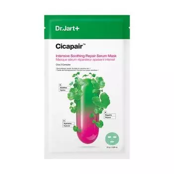 (NEW) Доктор. Jart Cicapair Intensive Soothing Repair Serum Mask 1 шт., корейская маска в упаковке