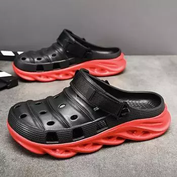 New double color popular hole shoes beach slippers 40