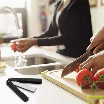 New Double Sided Folded Pocket Sharpener Diamond Knife Sharpening Stone Kitchen Tool Folding knife sharpener S оранжевый