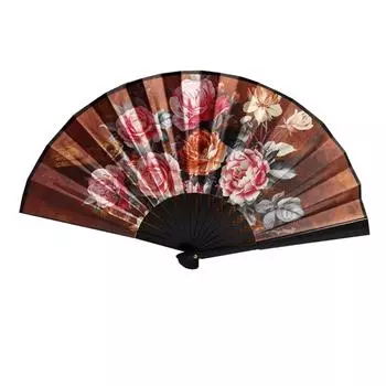 New Double-sided Student Dance Fan Ancient Silk Cloth Bundy Plastic Fan