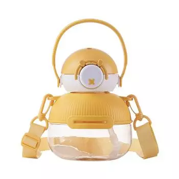 New duck butt children s water cup cute portable straw water cup leak-proof portable space cup outdoor portable cup 900ml