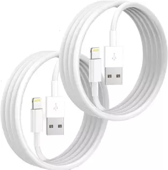 Новый оригинальный кабель для зарядки iPhone, комплект из 2 зарядных устройств длиной 2 м, сертифицированный MFi, быстрая зарядка, высокоскоростная передача данных, предотвращение отключения iPhone