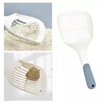 New Efficient, reliable, and durable plastic litter scoop for cats - The essential addition to your cleaning routine for quick a белый