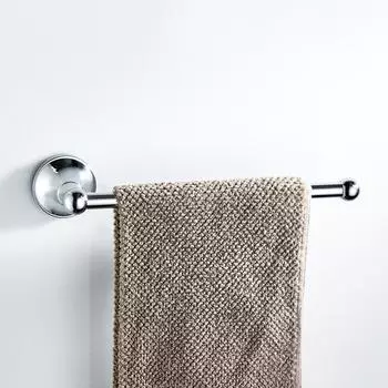 New electrosilvering Towel Hanger Wall Mounted Towel Rack Bathroom Brass Towel Bar Rail accessories Embossed single chassis серебряный