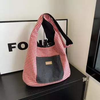 New embroidered denim messenger bag casual versatile shoulder bag women s large-capacity work commuter tote bag розовый