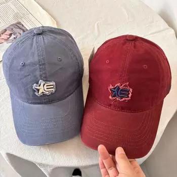 New embroidery spring and autumn four seasons Internet celebrity fashion men and women outdoor sunshade versatile cap couple baseball cap M56-58cm чёрный