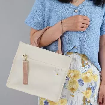 New embroidery style handbag fresh art student canvas handbag versatile fashion tote bag синий