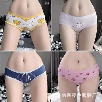 Новые эмоциональные сексуальные трусики-стринги милые чистое желание Т-образные трусики с перспективой кружевные на бретелях коллекция Average size