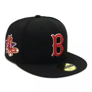 New Era 59FIFTY Cap MLB Boston Red BOS Side Under Exclusive to and Side Flat Stylish Streetwear Travel Sun Gift (70808783, NER35C7098) Sox, Black,