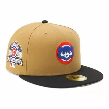 New Era 59FIFTY Cap MLB Chicago Cubs CUB Side Patch Under Exclusive to and Gokyu Fifty 5950 Side Patch Straight Flat Visor Deep BB Cap with UV