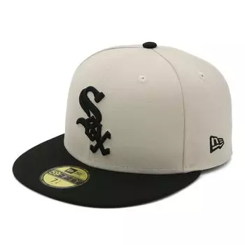 New Era 59FIFTY Cap MLB Chicago White Sox CWS ONSPOTZ Exclusive and 5950 SOX Straight Flat Visor BB Cap with Deep UV Functional Design (14666278