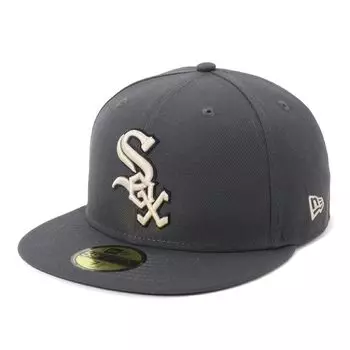 New Era 59FIFTY Cap MLB Chicago White Sox CWS Graphite UNDER ONSPOTZ and 5950 SOX Straight Flat Summer Sun UV Cool Various Styles (70900055