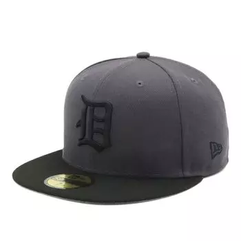 New Era 59FIFTY Cap MLB Detroit DET Under Exclusive to and Flat Streetwear Travel Sun Gift (70905980, NER34C2821), Tigers, Graphite/Black/Gray, 2-Tone