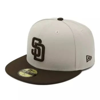 New Era 59FIFTY Cap MLB San Diego Padres SD ONSPOTZ Exclusive and 5950 Straight Flat Visor Unisex Summer Sun Protection UV Protection Cool Hairstyles