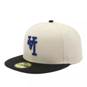 New Era 59Fifty Los Angeles Dodgers ONSPOTZ LA Размер 7 59Fifty Вверх Сторона MLB Los Angeles Dodgers Кепка, Эксклюзив, Камень/Черный, 3/4, Вниз,