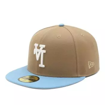 New Era 59FIFTY Los Angeles Dodgers ONSPOTZ LA Размер 7 59Fifty Вверх Боком MLB Los Angeles Dodgers Кепка, Эксклюзивная, Хаки/Небесно-голубая, 3/4, Вниз,