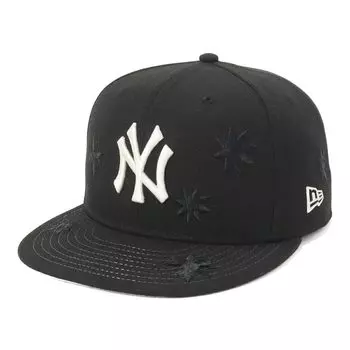 New Era 59FIFTY MLB Cap with FLOWER EMBROIDERY Floral NY Size 7 5950 FLOWER EMB NEYYAN NER36C1433 Print, Black, 3/4, BLK, 14388857,