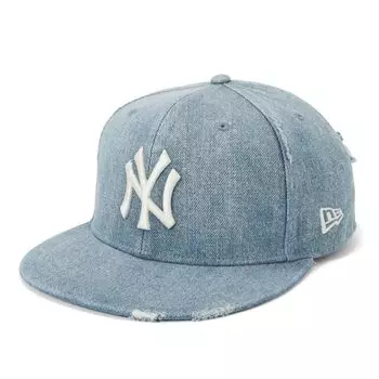 New Era 59FIFTY MLB Damaged Denim NY Washed Denim 7 MLB DAMAGED NEYYAN 14388855 NER36C6645 Cap, 1/2 (5950 WDNM)