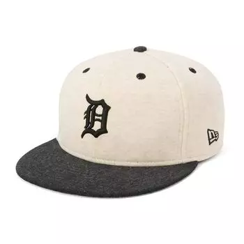 New Era 59FIFTY MLB DET Size 7 5950 OATMEAL DETTIG OAT NER36C1460 Two-Tone Cap, Oatmeal/Black, 3/8, WBLK, 14388839,