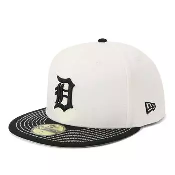 New Era 59FIFTY MLB Duck Canvas DET Size 7 5950 DUCK DETTIG IVR NER36C0387 Two-Tone Cap, Ivory/Black, 1/2, BLK, 14388862,