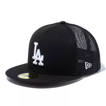 New Era 59FIFTY MLB LA Black Mesh Size 7 25J Cap, 1/8, 5950TR, LOSDOD, BLK, WHI,