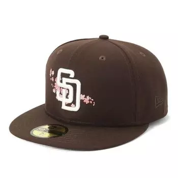 New Era 59FIFTY MLB NY Cherry Blossom SD Burnt Wood Size 7 5950 SADPAD SAKURA NER36C1483 Cap, 3/4, BWOO, 14523120,