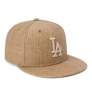 New Era 59FIFTY MLB Paper LA Khaki 7 5950 PAPER LOSDOD NER36C3653 Cap, 1/4 inch, CAP, KHA, 14388833,