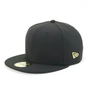 New Era 59FIFTY Solid Basic Size 7 5950 BASIC BLK MGLD 25J Cap, Color, Black/Gold, 1/4,