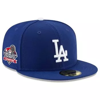 [New Era] 7-34 2024 Модель чемпиона Мировой серии Зарубежный импорт Кепка 59FIFTY Los Angeles Dodgers MLB ЧЕМПИОНЫ МИРОВОЙ СЕРИИ БОКОВОЙ ПАТЧ ОБЛЕГАЮЩАЯ КЕПКА СИНИЙ