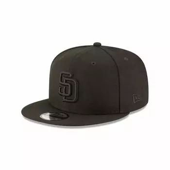 New Era 9Fifty 950 Black Basic Snapback Регулируемая кепка Diego Padres Свободный размер (Сан (черный))
