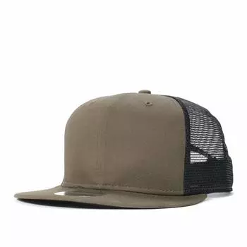 New Era 9FIFTY Original Fit Mesh Free Size Cap, Olive/Black, (Adjustable)