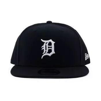 New Era 9FIFTY Snapback Cap Team Color Basic Snapback Major League Baseball Hat Tigers [MLB Cap] (Detroit (Navy)) [Used]