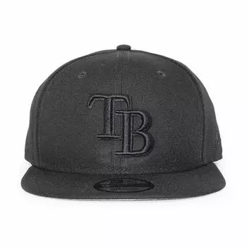 New Era 9FIFTY Snapback Tampa Bay Rays MLB Team Basic Snapback Adjustable Size Used Cap, Cap, Black, Unisex, Size, 950,