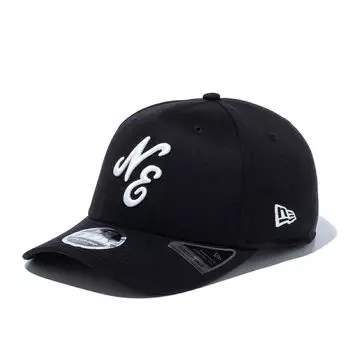 New Era 9FIFTY Stretch Cap with NE Size NELOGO BLK 25J Logo, Black, L/XL, 950SS, WHI,