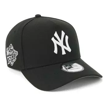 New Era 9FORTY Strap Cap MLB New York Yankees NY Black with Side Patch Under Exclusive to and 940 Side Stylish Streetwear Travel Sun Protection