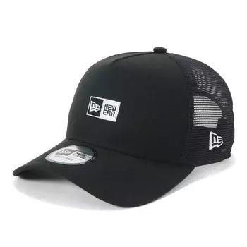 New Era 9Forty Trucker Box Logo Mesh Exclusive to Free Shipping A-Frame Cap, Black, ONSPOTZ,
